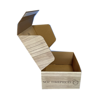 Boîtes d'expédition personnalisées en carton kraft ondulé avec fermeture éclair auto-adhésive pour cadeaux, vêtements et chaussettes