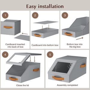 Organizador de sombreros apilable de 4 piezas con tapa transparente y almacenamiento transpirable que ahorra espacio para gorras de béisbol - Product Image 2