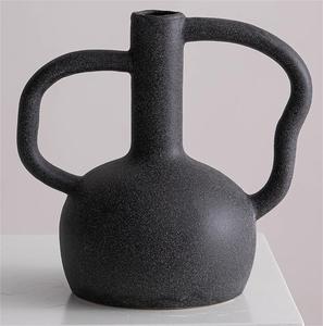 Vase en céramique minimaliste de style nordique, finition mate, pour salon, entrée, décoration de fleurs séchées ou fraîches - Product Image 5