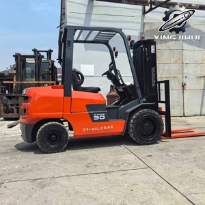 Chariot élévateur TOYOTA FDZN30 3 tonnes d'occasion, importé du Japon, moteur 1DZ-2, machine d'occasion, alimenté au carburant, avec déplaceur latéral pour conteneurs. - Product Image 5