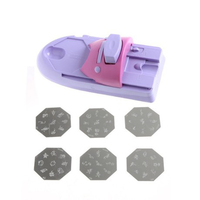 Machine d'Impression d'Ongles d'Art Vente Chaude en Usine, Kit d'Estampage de Dessins de Machine d'Impression Nail Art DIY Outils de Manucure