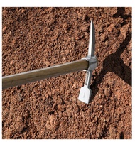 Hache à double tête en acier forgé de qualité industrielle EXPLOIT, 200 mm, outil multifonctionnel pour le jardin, le camping, le désherbage et le travail du sol
