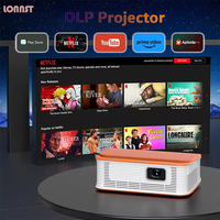 Dernier projecteur DLP intelligent mini portable 4K haute définition avec batterie pour la maison, projecteur de films 3D en extérieur