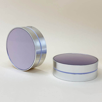Boîtier compact rond en plastique PP violet monocouche avec revêtement UV pour fard à paupières/rouge à joues/poudre libre – Maquillage cosmétique portable