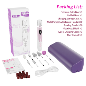 Lima Eléctrica Portátil Segura y Eficiente para Uñas con Múltiples Accesorios para Manicura y Pedicura en Casa o Salón - Product Image 5