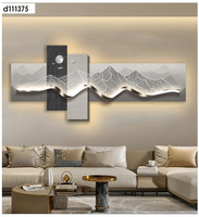 Oturma Odası Dekoratif Yeni Art Deco Kristal Porselen LED Işıklı Lamba Tablo Resimli Kanepe Arkası Duvar