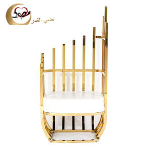 Sofá de boda de lujo de acero inoxidable usado para novia para eventos - Product Image 4