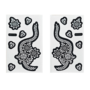 Nouveau Pochoir Tatouage Henné Marron en PVC Peint à la <span class=keywords><strong>Main</strong></span> Art Corporel Temporaire sur Papier pour Fête, Design Creux Dos de la <span class=keywords><strong>Main</strong></span> - Product Image 4