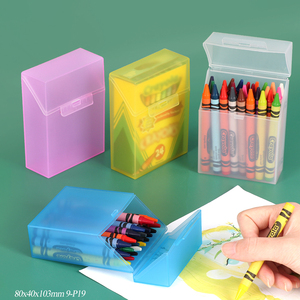 กล่องสีเทียนพลาสติกหลากสี SUNSHING พร้อมฝาปิดแบบพลิก ป้องกันน้ำ ใช้จัดเก็บอุปกรณ์ศิลปะ เช่น ปากกามาร์คเกอร์ ปากกาสีน้ำ - Product Image 4