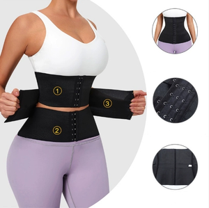 Women's Weight Loss <b>Tummy</b> <b>Control</b> Waist Slimming Belt Shapewear Compression Girdle with Neoprene Material and Button Closure - Product Image 2