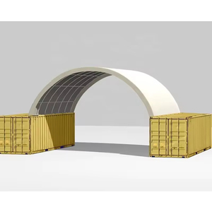Abri dôme en tissu PVC pour conteneur maritime industriel de 20 pieds avec structure en acier et bâche de protection - Product Image 4