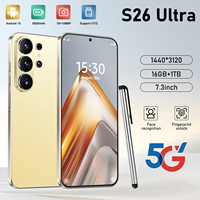 S26 Ultra, Teléfono Inteligente de 7 Pulgadas, 16GB+1TB, Original, 5G HD, con CPU Deca-Core, Desbloqueado, Doble SIM, Nuevo