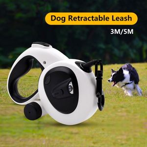 Light Up USB Sạc Có Thể Thu Vào Pet Dog Leash Với Đèn Pin Led Và Poop Bag Dispenser - Product Image 2