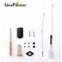 Ideapex aksesori Printer 3D alat pengekstrusi pemanas keramik Hotend Kit paduan Titanium 90x140x30mm Creality Hi Combo hitam + putih