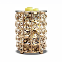 Magnifique Diffuseur de Cire en Cristal Dimmable, Brûleur d'Huiles Essentielles Électrique, Veilleuse pour Maison, Cuisine, Salon, Chambre à Coucher et SPA