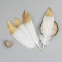 100 teile/beutel 15-20CM Goldene steife Gänse feder DIY Federn für Handwerk Dreamcatcher Milli nery liefert handgemachten Schmuck