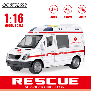 Simulation de friction pour enfants, véhicule d'<span class=keywords><strong>ambulance</strong></span>, camion, voiture, jouet, lumière sonore - Product Image 2