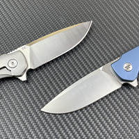 Couteau pliant EDC à lame en acier D2 et manche en fibre de carbone 714, couteau de poche portable pour le camping, la survie, la pêche, la chasse, l'autodéfense