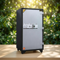 Coffre-fort MNS-120CC avec serrure électronique à empreinte digitale et mot de passe, porte en acier, clé de secours, installation facile, finition thermolaquée