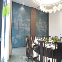 Cloison acoustique coulissante et pliante pour restaurant, espace de restauration flexible