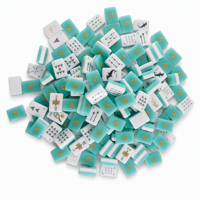 Festival de l'approvisionnement 2026 : Ensemble de Mahjong américain de luxe 160 pièces en acrylique émeraude, Cadeau pour soirée de jeu, OEM personnalisé, Stock US |   3-7 jours