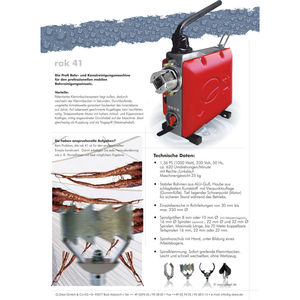 MACCHINA PER LA PULIZIA DEI TUBI PROFESSIONALE rak 41 - ADATTA PER TUBI DA 30 MM A 250 MM - PER VITI FINO A 32 MM Ø INCLUSA LA M - Product Image 1