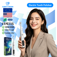 CURVY MOON Polisseur dentaire électrique rechargeable, kit de soins dentaires pour le nettoyage et le blanchiment des dents