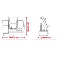 LOGINFLY GB4250/65S Scie à ruban automatique pour métaux Lames de scie à ruban pour acier avec alimentation électrique