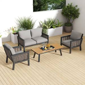 Cómodo conjunto combinado <span class=keywords><strong>de</strong></span> <span class=keywords><strong>muebles</strong></span> <span class=keywords><strong>de</strong></span> exterior, sofá Seccional <span class=keywords><strong>de</strong></span> jardín <span class=keywords><strong>de</strong></span> aluminio <span class=keywords><strong>de</strong></span> ratán, juego <span class=keywords><strong>de</strong></span> Patio, <span class=keywords><strong>muebles</strong></span> <span class=keywords><strong>de</strong></span> jardín - Product Image 2