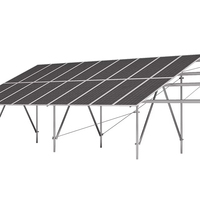 Support de montage solaire certifié CE pour montage au sol en pente, structure de montage photovoltaïque