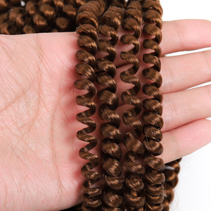 Tresses au crochet en fibres synthétiques 8 pouces Spring Twists Bomb Twist Hair, torsades moelleuses <span class=keywords><strong>pour</strong></span> femmes - Product Image 4