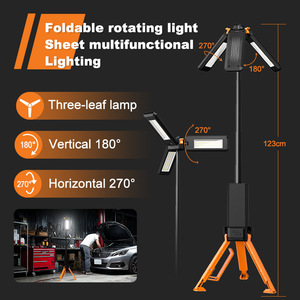 Lampe de travail LED d'extérieur Tubuzhe à 3 têtes, rechargeable, portable, pour le camping, haute luminosité, éclairage d'urgence - Product Image 5