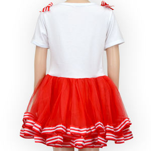 Vestido de Ballet Personalizado con Diseño de Bastón de Caramelo Navideño para Bebés Niñas, Hermosas Faldas de Ballet, Ropa de Danza - Product Image 5