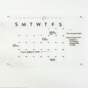 Calendario acrílico de borrado en seco montado en la pared, 26x21 pulgadas, para el hogar, la Oficina, la escuela, tablero de calendario - Product Image 5