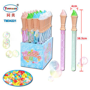 China Shantou Factory 2021 Nueva promoción Helado Bubble Stick Toy con caramelo Dextrosa Halal Candy - Product Image 1