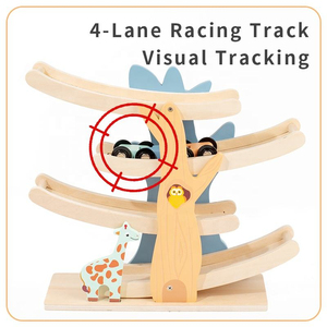 Montessori Race Track <strong>Wooden</strong> <strong>Car</strong> <strong>Ramp</strong> Racer <strong>Toy</strong> Tree Shape Multi Level Race Track Educational Learning <strong>Toy</strong> for Preschool Kids - Product Image 3
