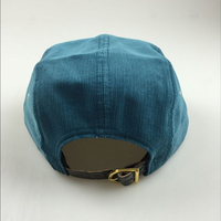 Personnalisé 100% Coton Velours Côtelé Unisexe 5 Panneau Camper Chapeaux Patch Tissé Extérieur Sangle Dos Chapeau Style-Polyvalent Toile Jersey Velours