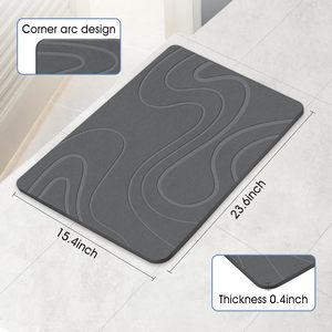 Tapis de bain antidérapant gravé, super absorbant, séchage rapide, en terre de diatomée naturelle, tapis de douche en pierre – Vente chaude - Product Image 5