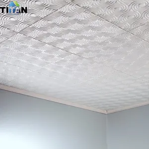595*7Mm Feuerfeste Plafon PVC Decke Gips platte Plafond Suspendu