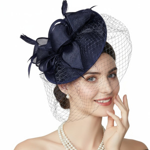 Accessoires de cheveux pour mariée, <span class=keywords><strong>chapeau</strong></span> fascinateur pour banquet, accessoires photo personnels, nœud en plumes, <span class=keywords><strong>chapeau</strong></span> de banquet, <span class=keywords><strong>chapeau</strong></span> de course de chevaux - Product Image 5