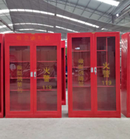 Armoire pour tuyaux d'incendie résistante aux intempéries, pour l'intérieur et l'extérieur, avec porte à volet roulant et revêtement anti-corrosion
