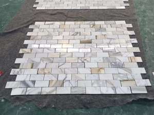 Giảm giá Trắng <span class=keywords><strong>Mosaic</strong></span> đá tự nhiên sàn đá cẩm thạch và tường gạch - Product Image 6