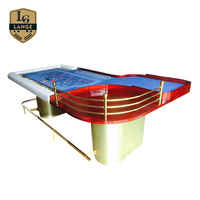 Luxus Modern Green Zoll Roulette Wheels Tisch mit 32 Zoll Rädern Holz beine und Protector