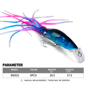 <span class=keywords><strong>Leurre</strong></span> de pêche dur en silicone pour jigging, type Swimbait <span class=keywords><strong>Dtd</strong></span>, avec hameçon triple et yeux de poisson 3D, imitation calmar/poulpe - Product Image 4