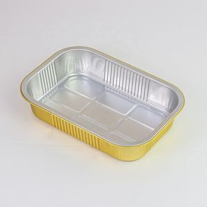 ถาดอบเค้กอลูมิเนียมฟอยล์แบบใช้แล้วทิ้งพร้อมฝาปิดสีทอง RE3G - Product Image 1