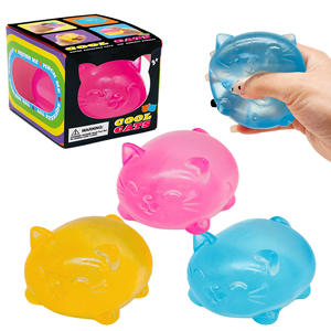 Needoh Cat <b>Squishy</b> Squeeze Toy Soft TPR Stress Relief Ball Fidget Toy Stress Relief Fatigue Anti Stress Sensory Toy for Adults - Product Image 1