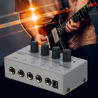 Canlı yayın için ses düğmesi ile Gooermi Ha400s Mimi 4 kanal Stereo kulaklık amplifikatör