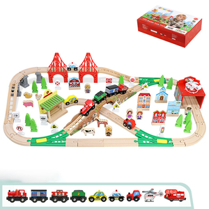 <span class=keywords><strong>2025</strong></span> New Montessori Đa-Chức năng bằng gỗ Train theo dõi giáo dục đồ chơi cho bé trai vui vẻ và thú vị chơi các tính năng Quà Tặng - Product Image 2