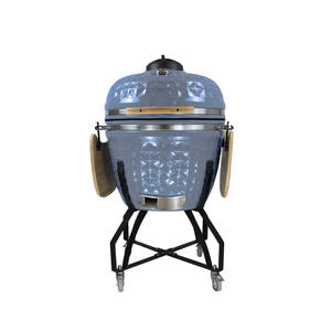 Barbecue <span class=keywords><strong>Kamado</strong></span> Céramique Moderne Premium 25,9 pouces avec Chariot en Acier Inoxydable et Allumage Électronique pour Usage Domestique et Extérieur - Grill, <span class=keywords><strong>Fumoir</strong></span>, Cuisson - Product Image 4