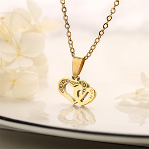 MIENTER acier inoxydable son roi sa reine pendentif collier mode collier 2 pièces/ensemble pour les Couples amoureux - Product Image 5